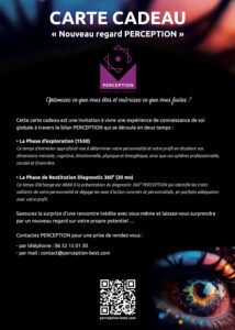 carte cadeau PERCEPTION « Nouveau regard PERCEPTION »